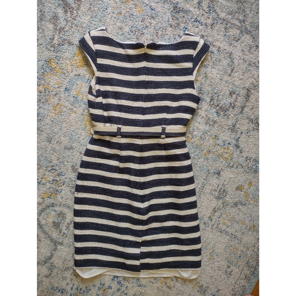 Banana Republic Black & White Wool Bucle' Striped Dress - Picture 2 of 8